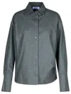 Attico Eliza Grey Wool Blend Shirt