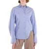Attico Women's Eliza Striped Shirt In Blue