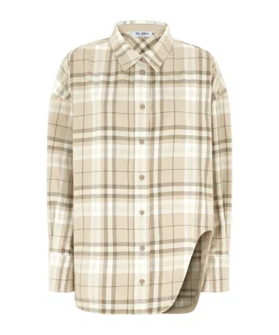 ATTICO THE ATTICO CHECK PATTERN LONG-SLEEVED SHIRT