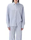 Attico Women's Eliza Striped Shirt