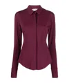 Attico Elton Concealed-fastening Shirt In Red