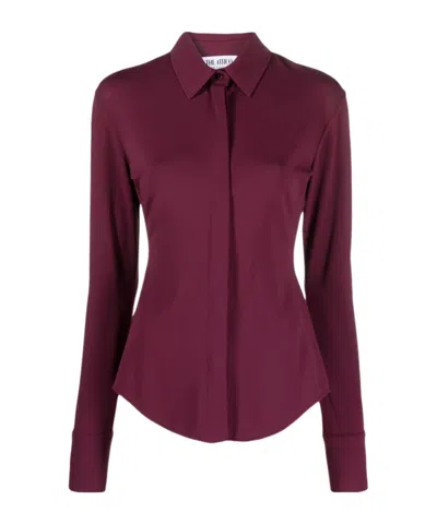 Attico Elton Concealed-fastening Shirt In Purple