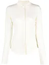 Attico Elton Logo-embroidery Shirt In Bianco