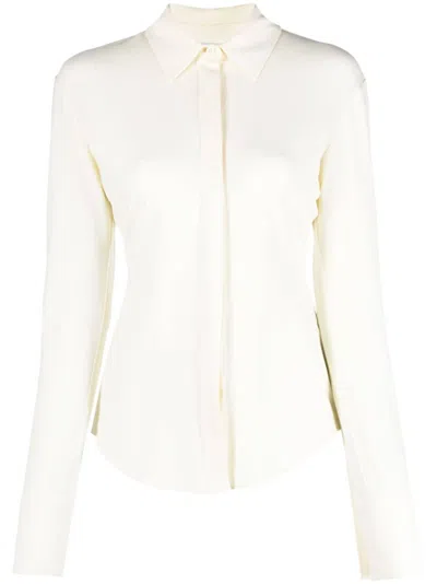 Attico Elton Logo-embroidery Shirt In Bianco