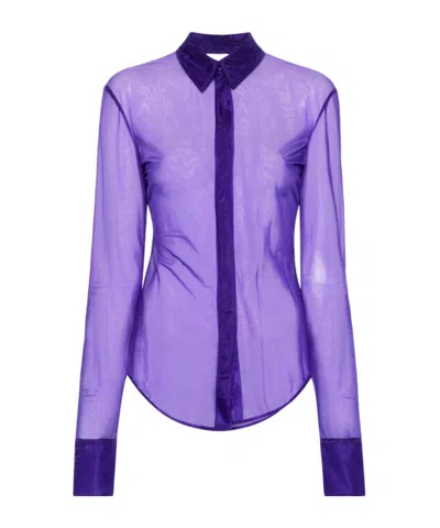 Attico Elton Shirt In Purple