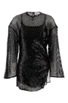Attico Mini Abito In Rete Decorata Donna In Black