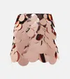 Attico Embellished Mid-rise Miniskirt In Rose