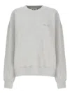 Attico The  Relaxed Fit Cotton Sweatshirt With Front Relief Logo In Gray