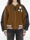 Attico Bomber Jacket Jackets Multicolor In Brown