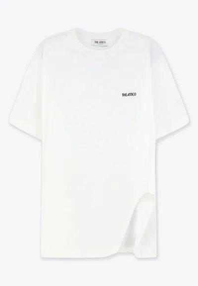Attico Embroidered Logo Oversized T-shirt In White