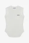 Attico Embroidered Logo Tank Top In White