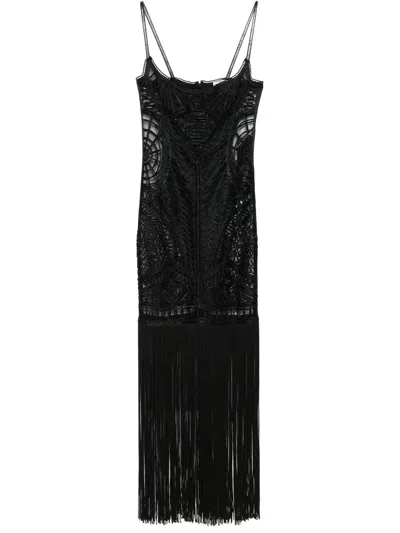 ATTICO EMBROIDERED MIDI DRESS