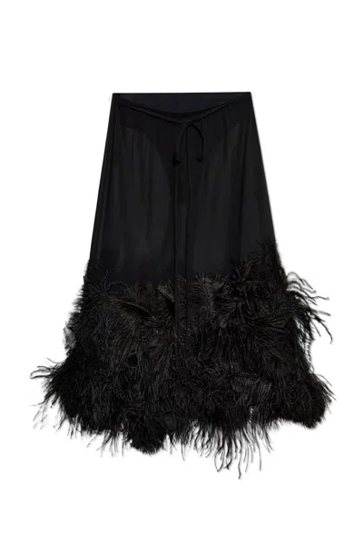 ATTICO EMBROIDERED MIDI SKIRT