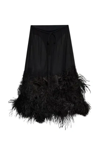 ATTICO EMBROIDERED MIDI SKIRT