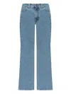 Attico Belt Loop Denim Trousers In Blue