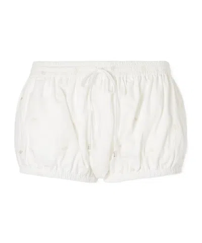 Attico Embroidered Cotton-blend Shorts In Multi