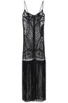 Attico Illusion Embroidered Tulle Long Dress
