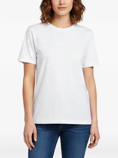 Pre-owned Attico Embroidered-logo T-shirt In White