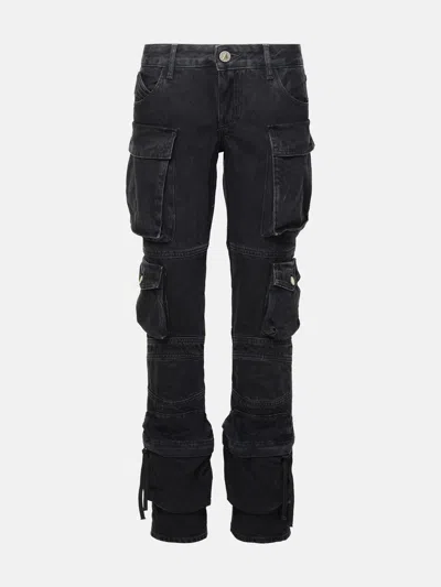 Attico 'essie' Black Cotton Jeans
