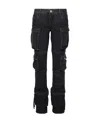 Attico Essie Flared Cargo Pants In Black