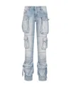 Attico Sky Blue Essie Long Pants In Gray