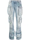 Attico Sky Blue Essie Long Pants In Blue