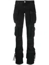 Attico Essie Flared Cargo Pants In Black  
