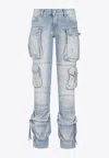 Attico Sky Blue Essie Long Pants In Blue