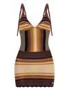 Attico Printed Crochet Mini Dress