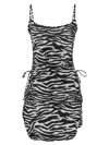 Attico Zebra Beach Cover-up In Stretch Fabric