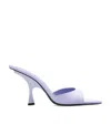 Attico Ester 110mm Leather Mules In Purple