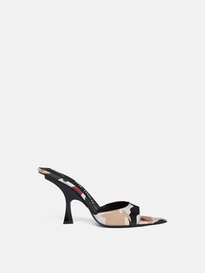 Attico ''ester'' Beige, Black, Red And Nude Mule In Beige/black/red/nude