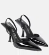 Attico Ester Leather Slingback Pumps In Black