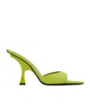Attico Ester Open-toed Heels In Green