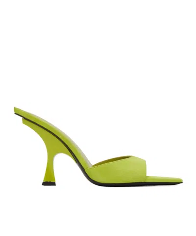 Attico Ester Open-toed Heels In Green