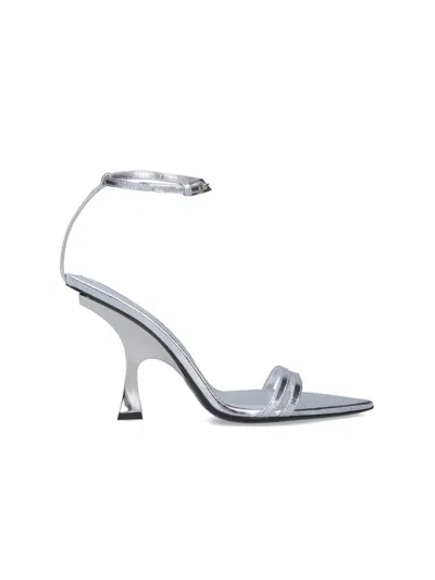 Attico "ester" Pump Sandals In Silver