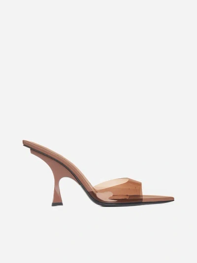 Attico Brown Ester Heeled Sandals In Chocolate