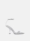Attico Ester 95mm Ankle-strap Sandals In Silver