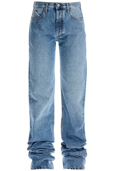 Attico Extra Long Denim Jeans For Tall Individuals In Blue