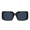 Attico The  X Linda Farrow Jorja Rectangular Frame Sunglasses In Black