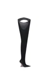 Attico Black Fabric Over The Knee In Black