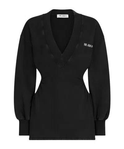 ATTICO FADED BLACK MINI DRESS