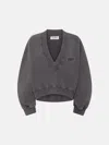 Attico Faded Black Sweatshirt In Black Fade