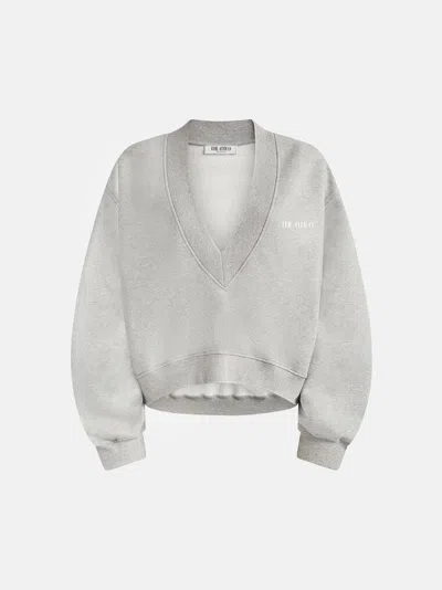 Attico Grey Cotton Sweatshirt