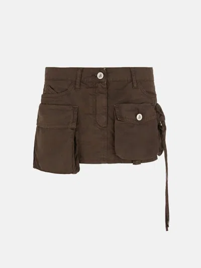 Attico ''fay'' Brown Mini Skirt