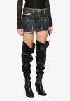 Attico Fay Cargo Mini Skirt In Navy