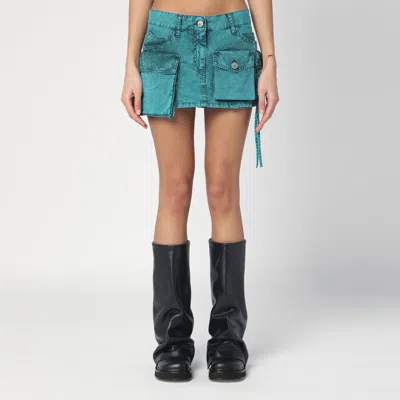 ATTICO FAY GREEN CARGO MINISKIRT