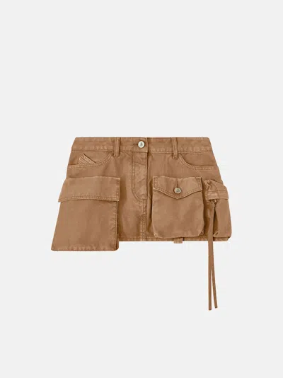 ATTICO ''FAY'' KHAKI MINI SKIRT