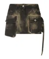 Attico Fay Mini Denim Skirt In Black