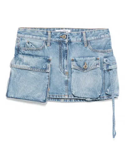 Attico Fay Mini Skirt In Blue